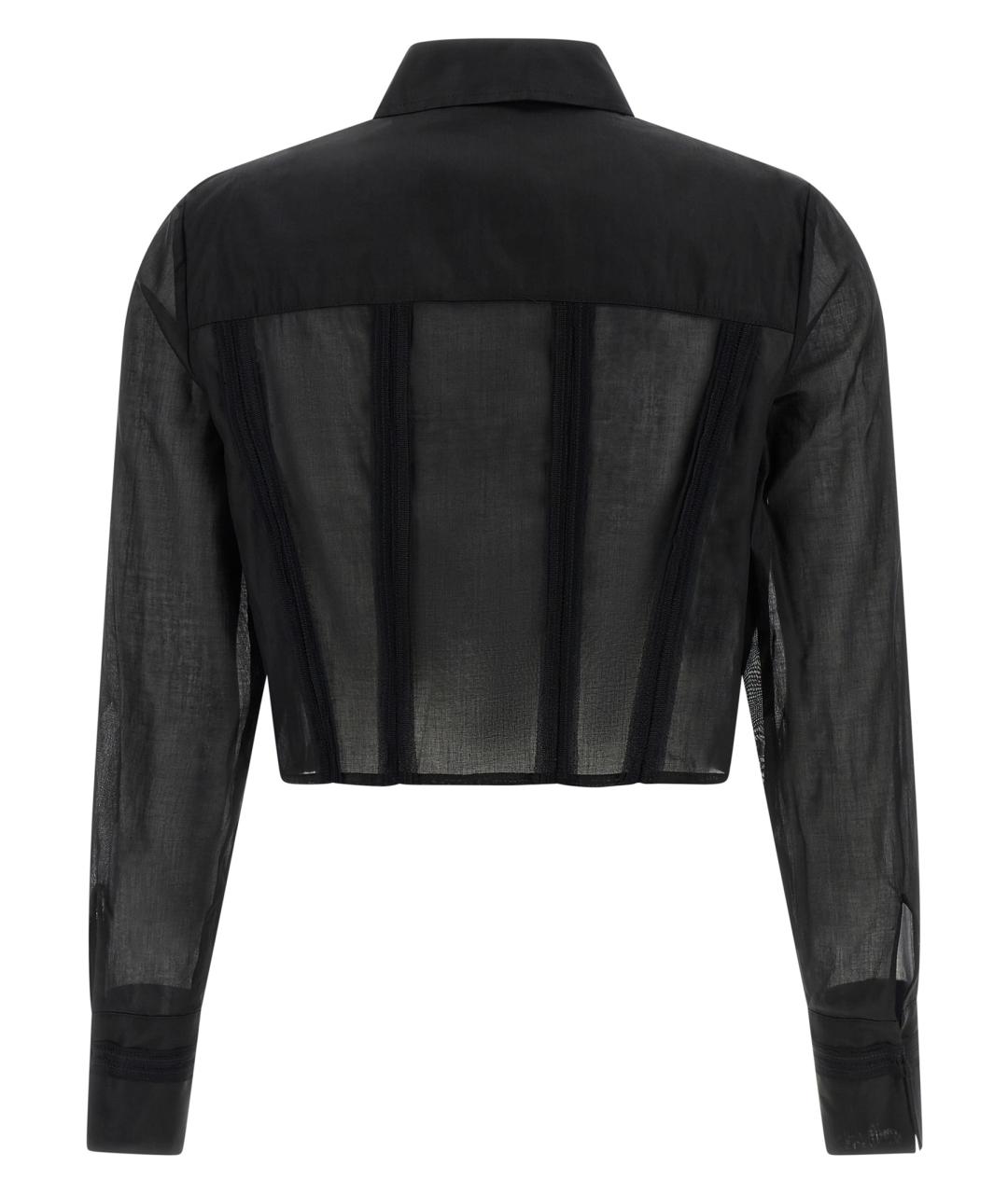 ELISABETTA FRANCHI Черная хлопковая блузы, фото 2