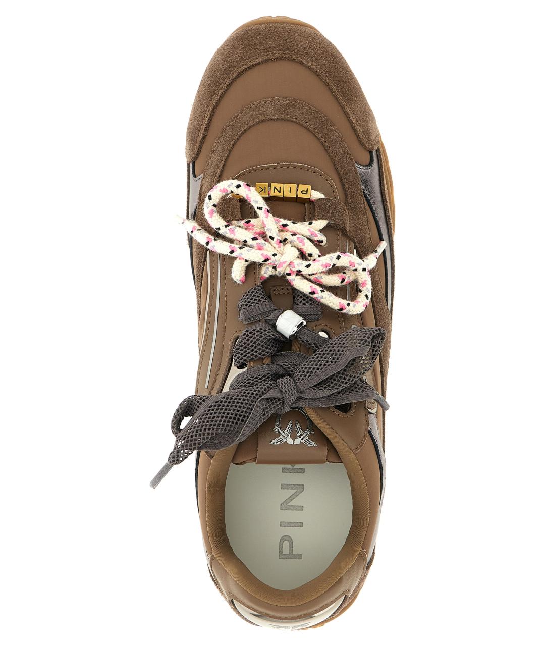 PINKO Коричневые замшевые кроссовки, фото 4