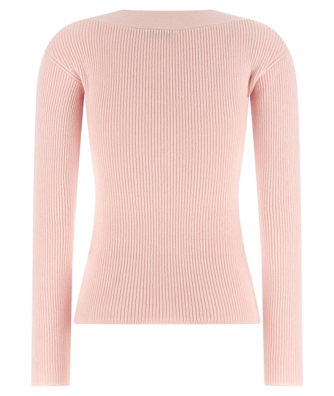 MAX MARA Розовый шерстяной кардиган, фото 2