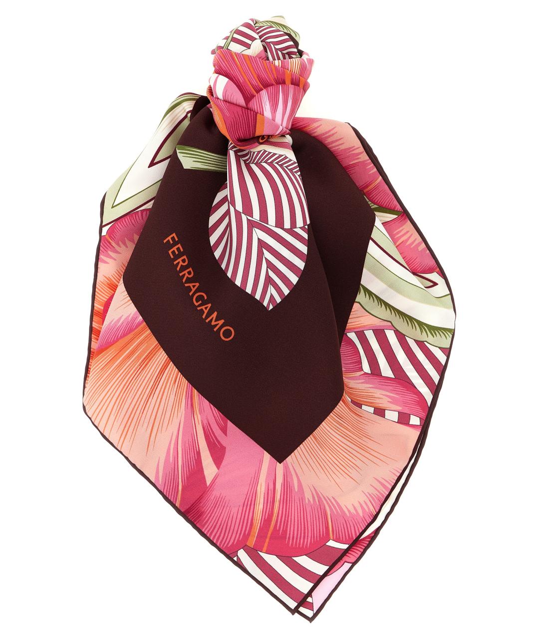 FERRAGAMO Мульти шелковый платок, фото 1