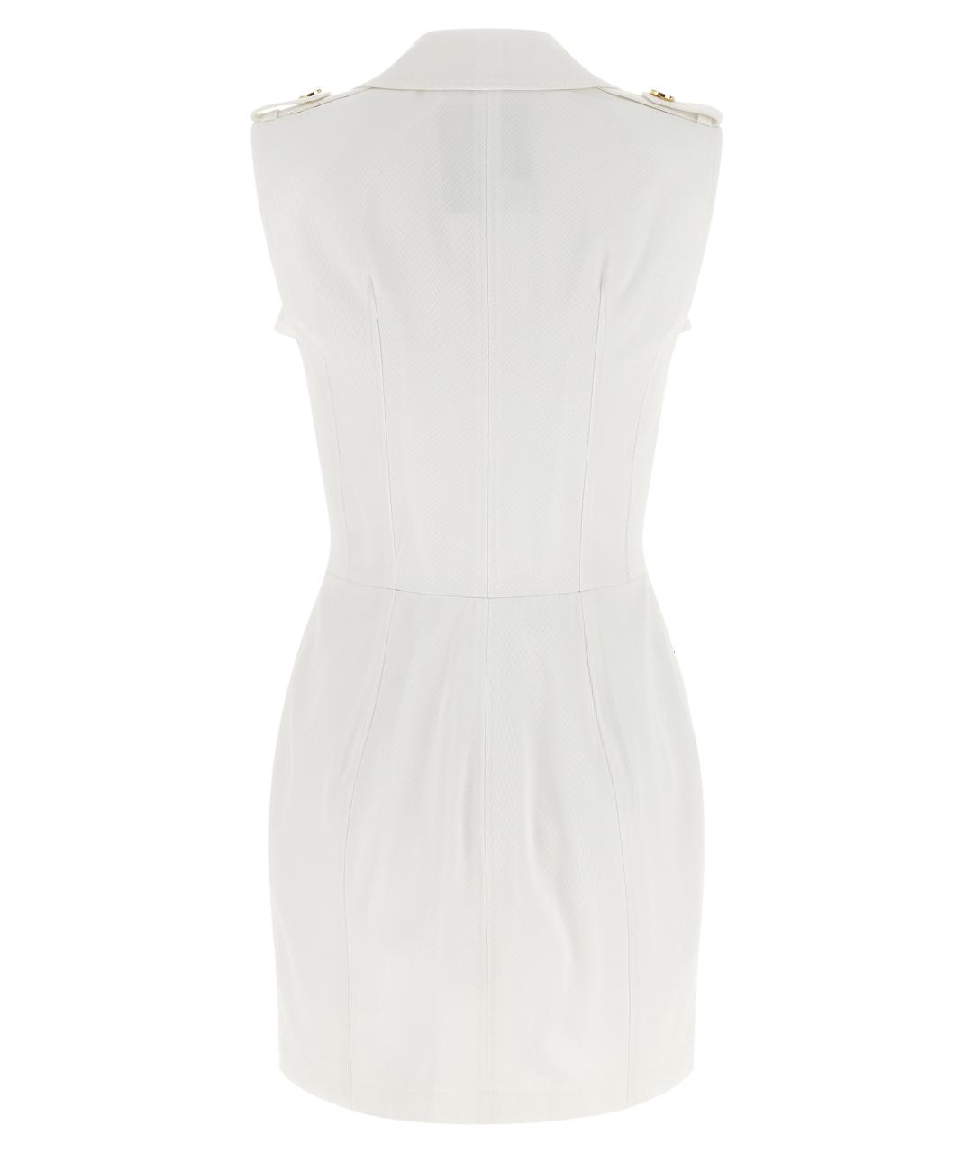 ELISABETTA FRANCHI Белое хлопковое платье, фото 2