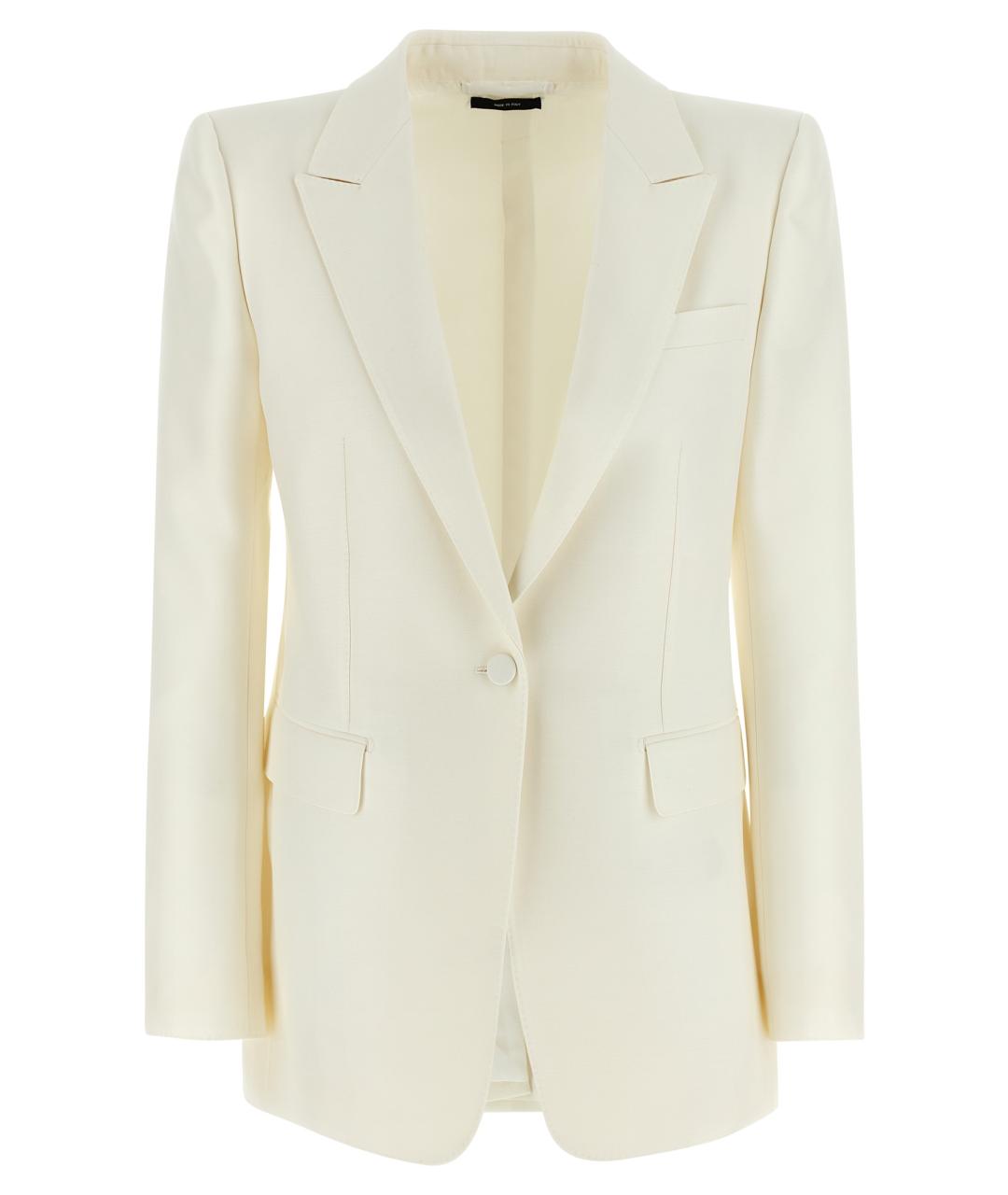 TOM FORD Белый шерстяной жакет/пиджак, фото 1