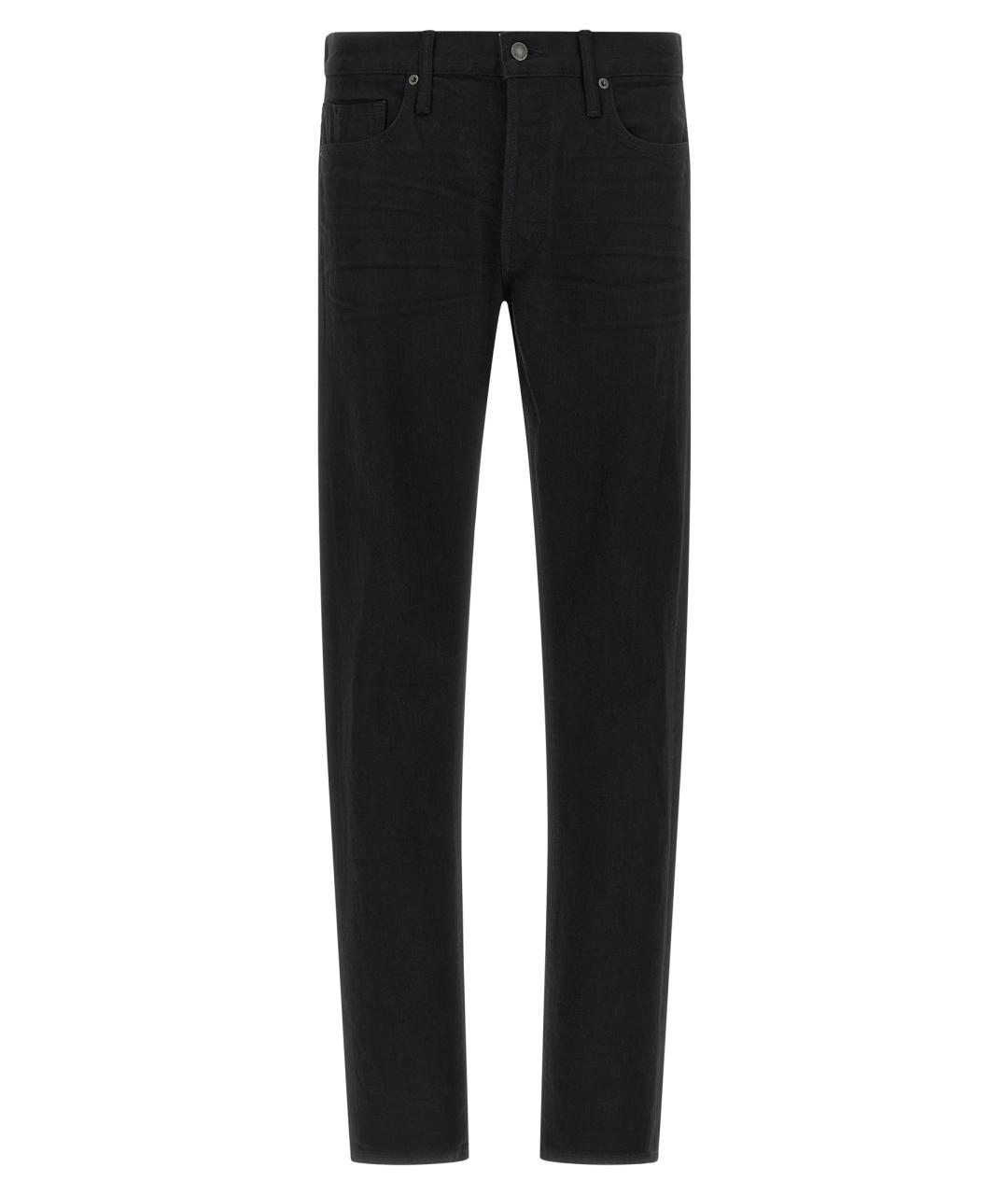 TOM FORD Черные хлопковые прямые джинсы, фото 1