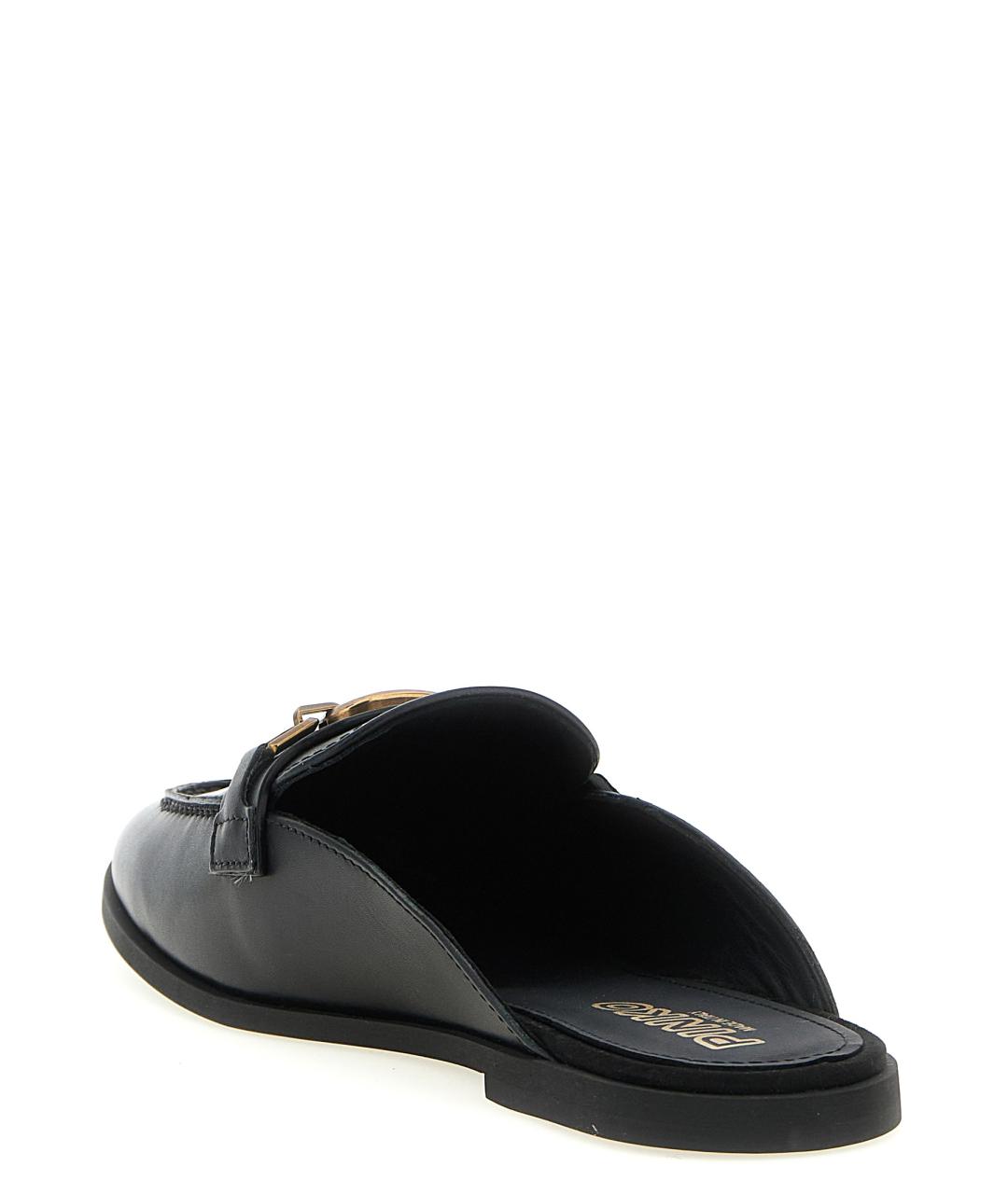 PINKO Черные кожаные сабо, фото 3