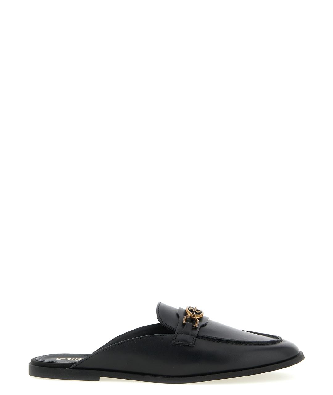 PINKO Черные кожаные сабо, фото 1