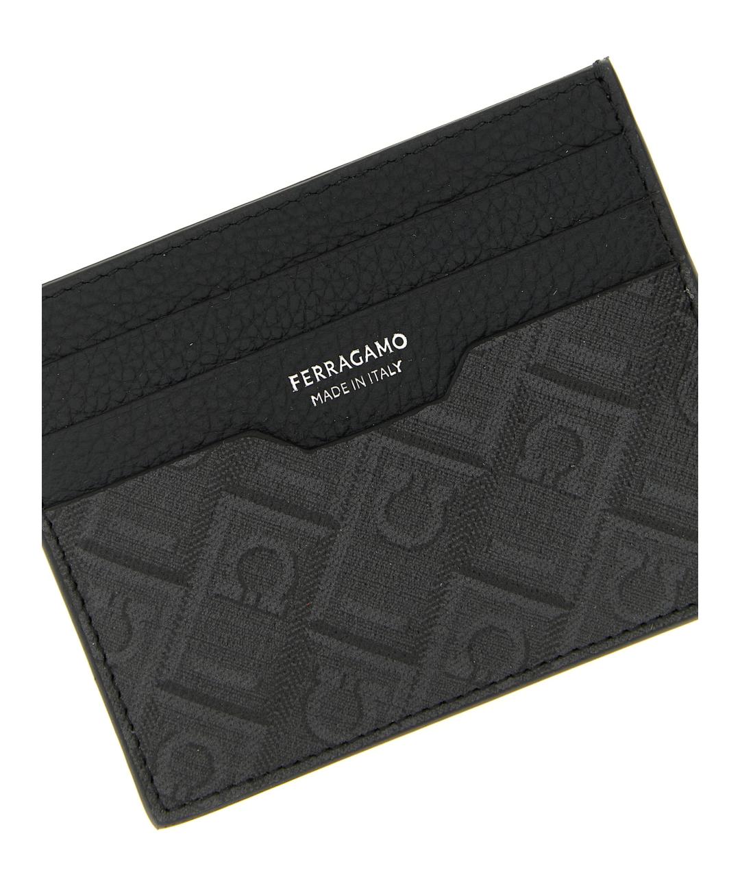 FERRAGAMO Черный кардхолдер, фото 3