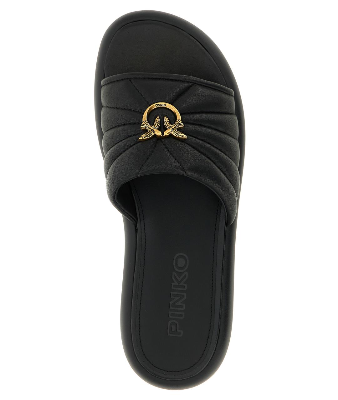 PINKO Черные шлепанцы, фото 4