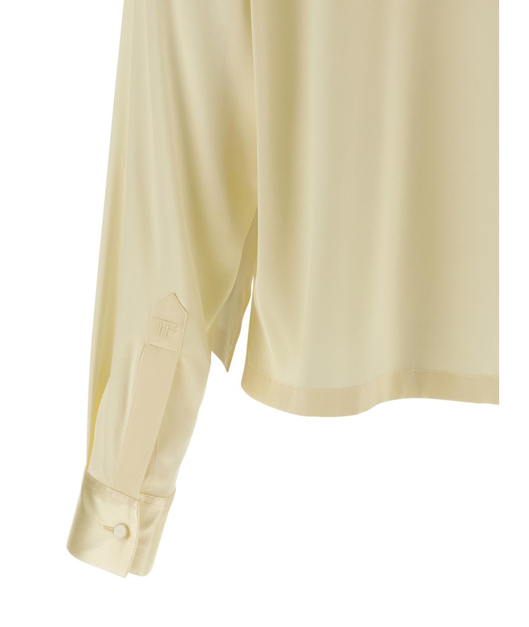 TOM FORD Желтая шелковая блузы, фото 4
