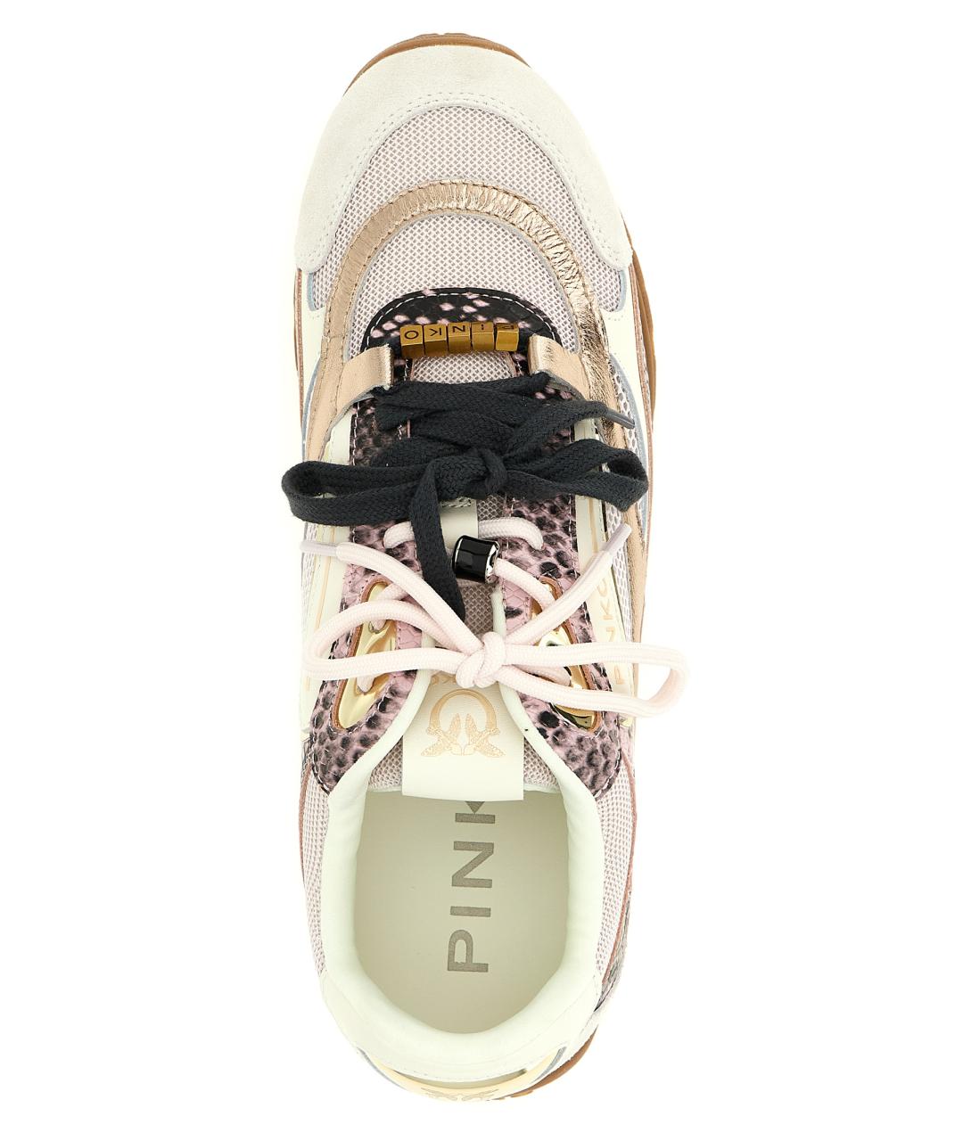PINKO Розовые кожаные кроссовки, фото 4