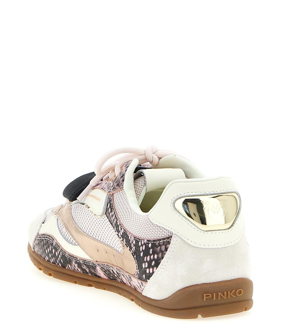 PINKO Розовые кожаные кроссовки, фото 3
