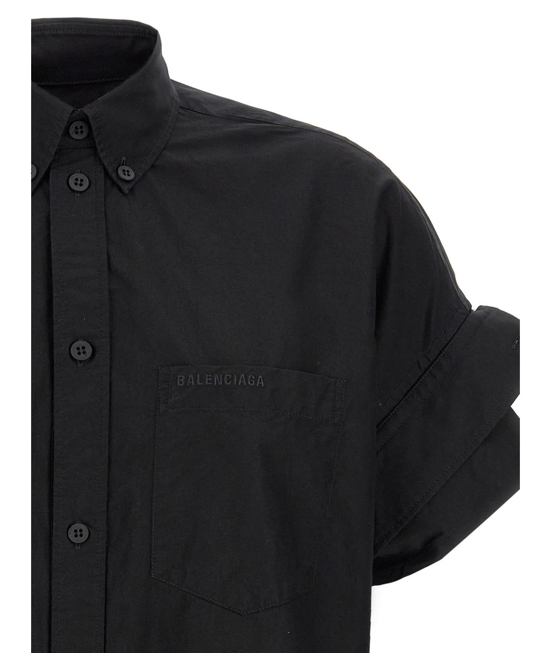 BALENCIAGA Черная хлопковая блузы, фото 3