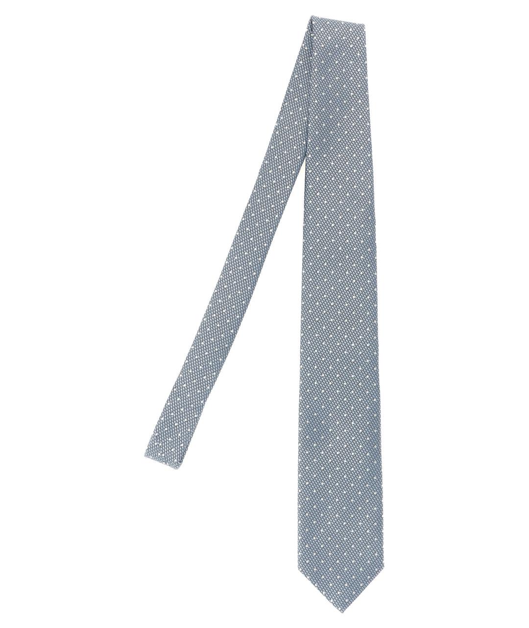 TOM FORD Голубой шелковый галстук, фото 1