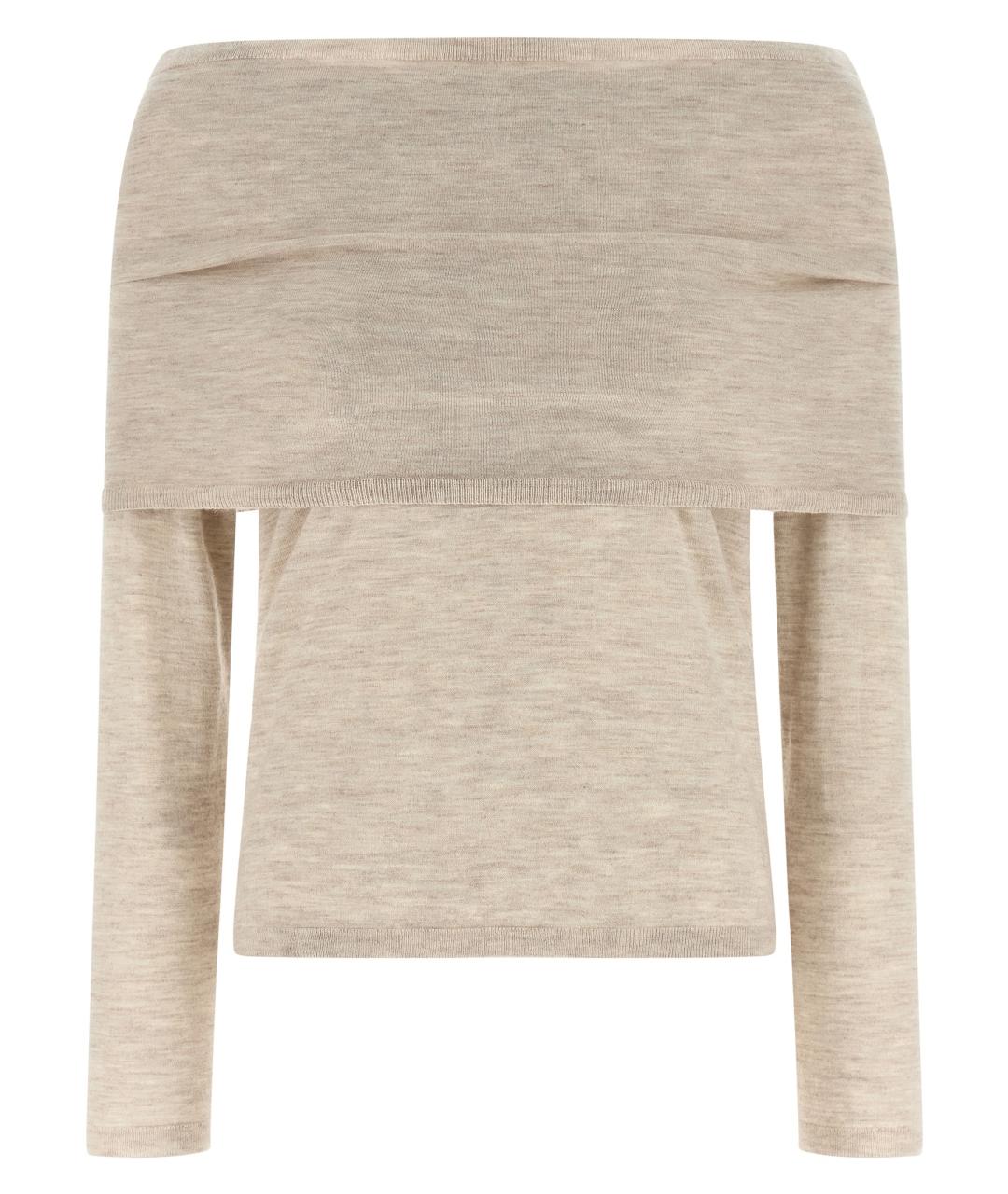 MAX MARA Бежевый кашемировый джемпер / свитер, фото 1