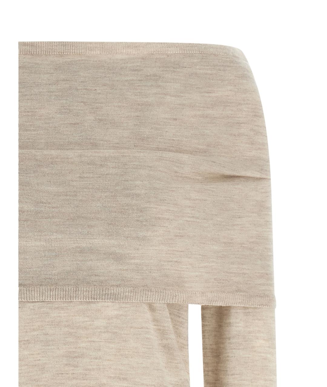 MAX MARA Бежевый кашемировый джемпер / свитер, фото 4