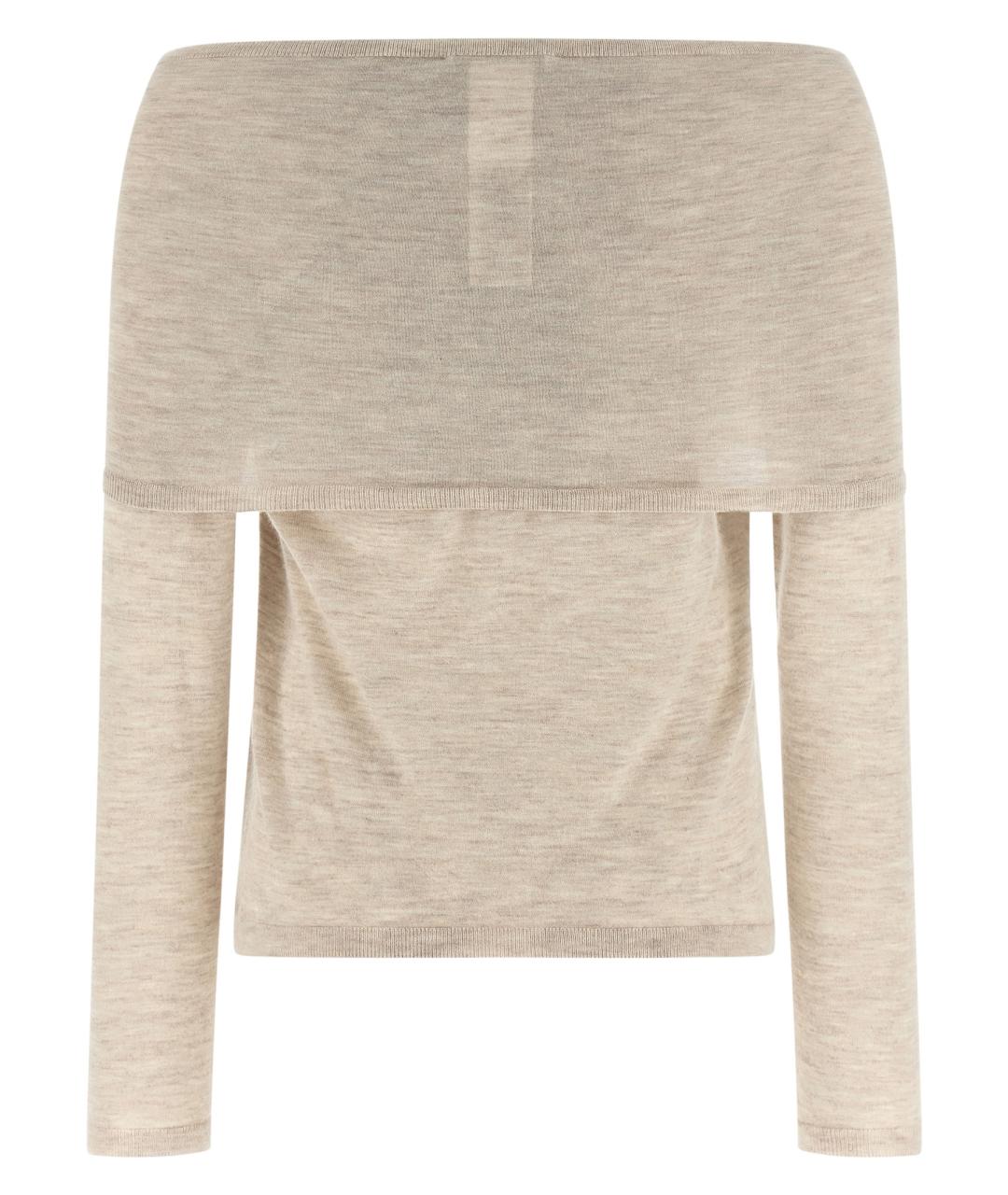 MAX MARA Бежевый кашемировый джемпер / свитер, фото 3