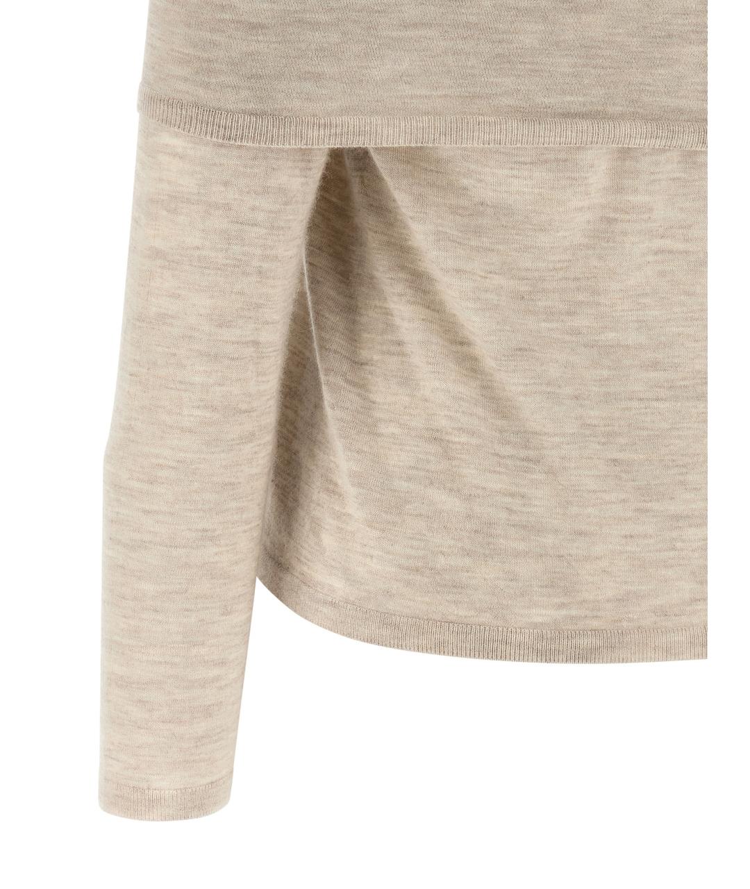 MAX MARA Бежевый кашемировый джемпер / свитер, фото 5