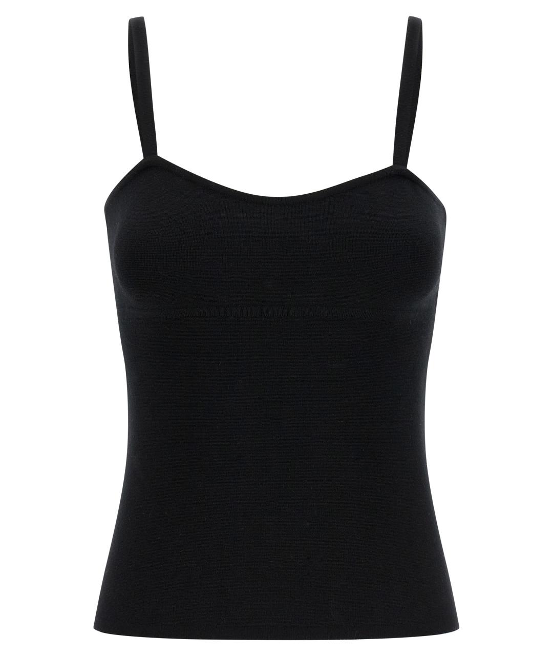 MAX MARA Черная шерстяная майка, фото 1