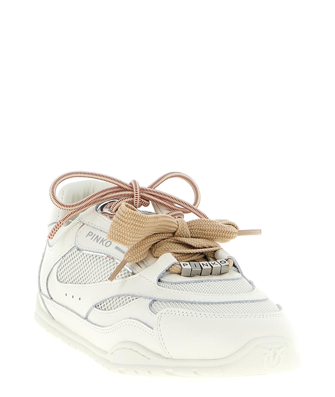 PINKO Белые кожаные кроссовки, фото 2