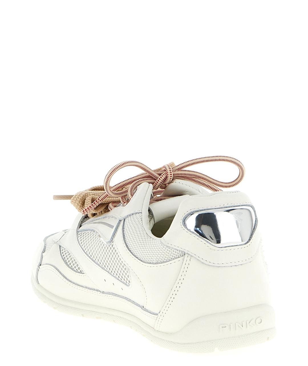 PINKO Белые кожаные кроссовки, фото 3