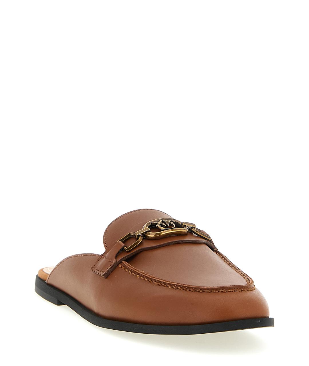 PINKO Коричневые кожаные сабо, фото 2