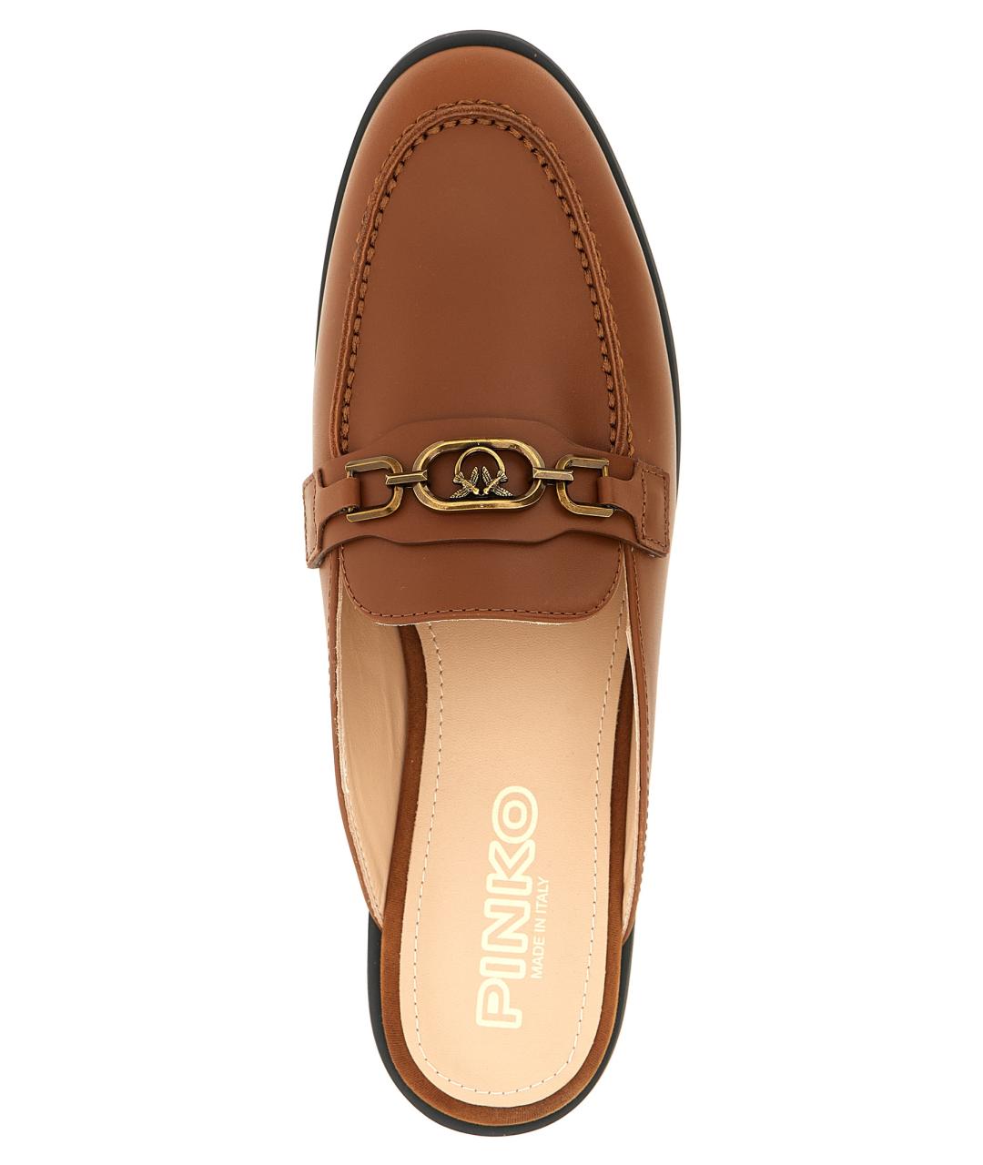 PINKO Коричневые кожаные сабо, фото 4