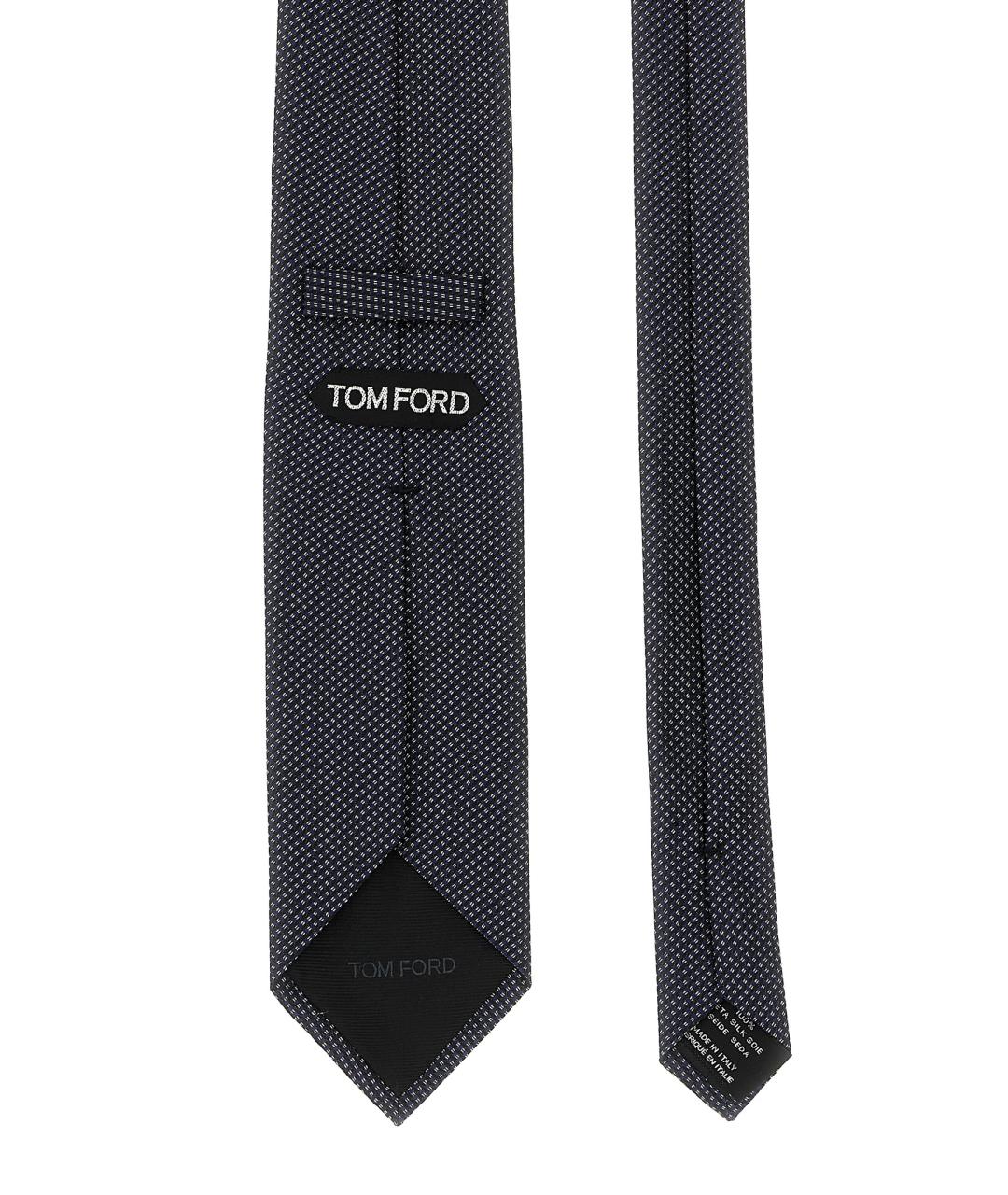 TOM FORD Синий шелковый галстук, фото 2