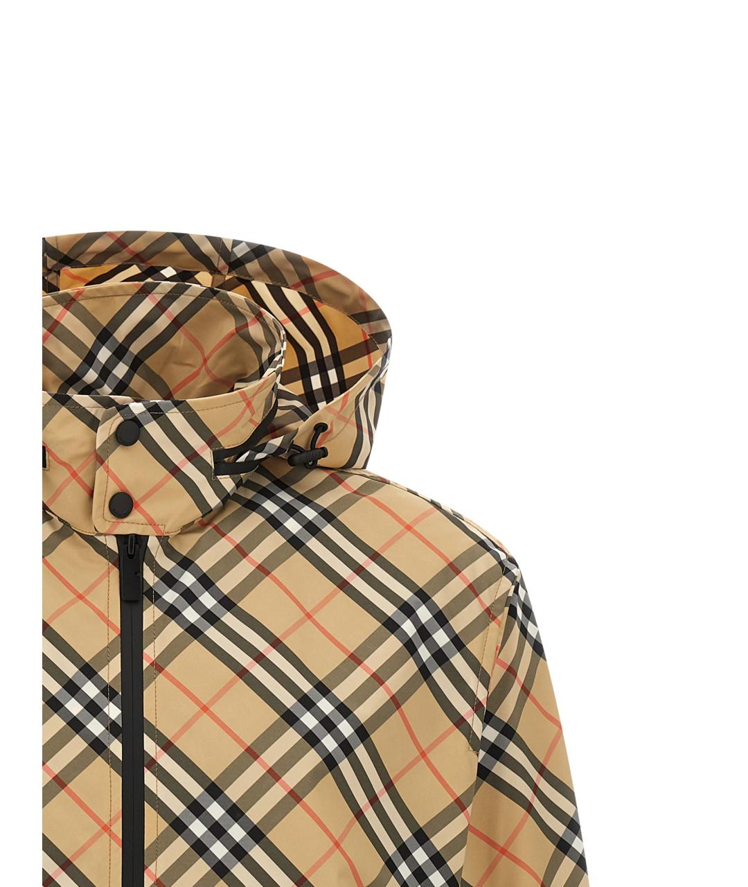 BURBERRY Бежевая полиэстеровая куртка, фото 3