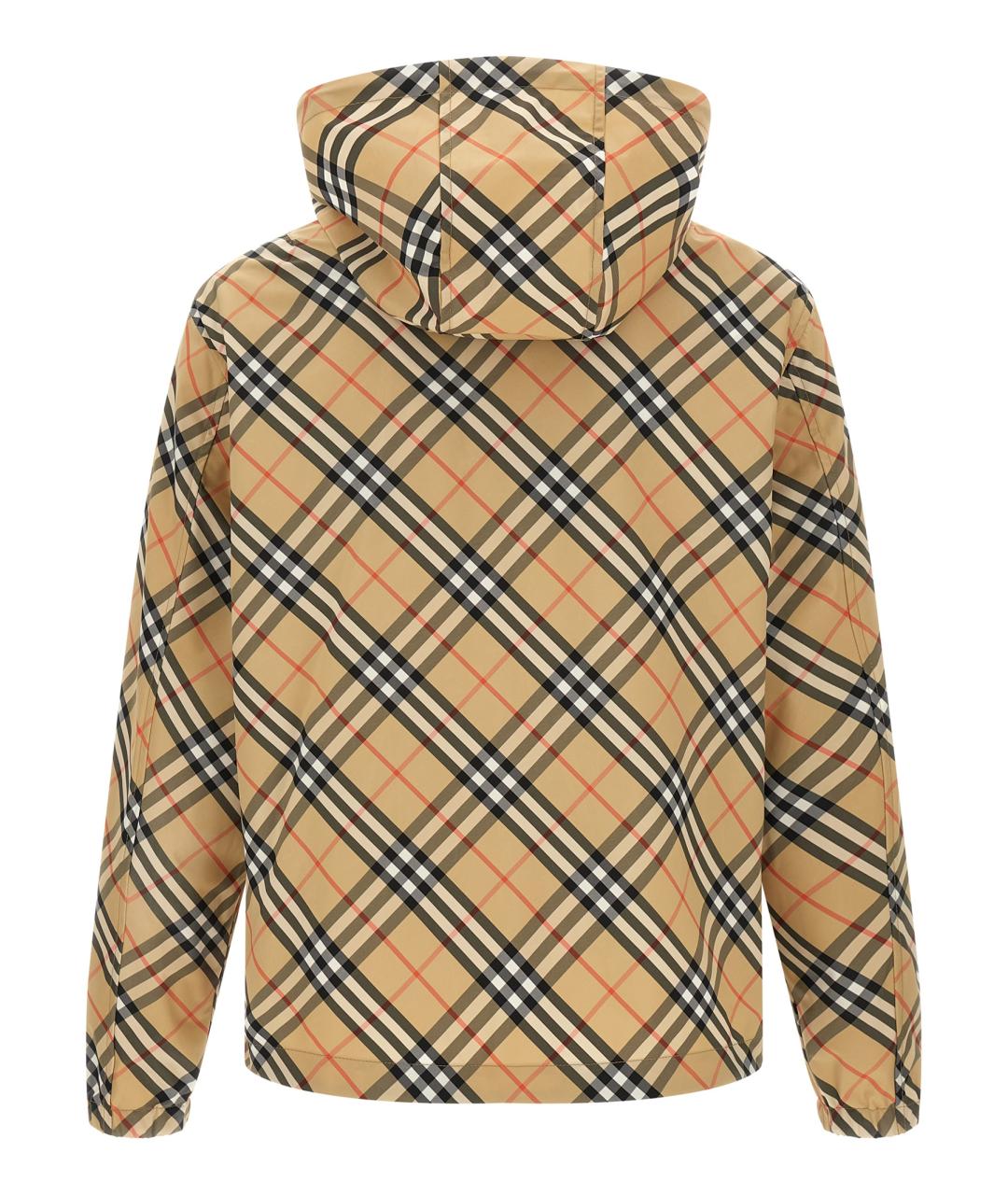 BURBERRY Бежевая полиэстеровая куртка, фото 2