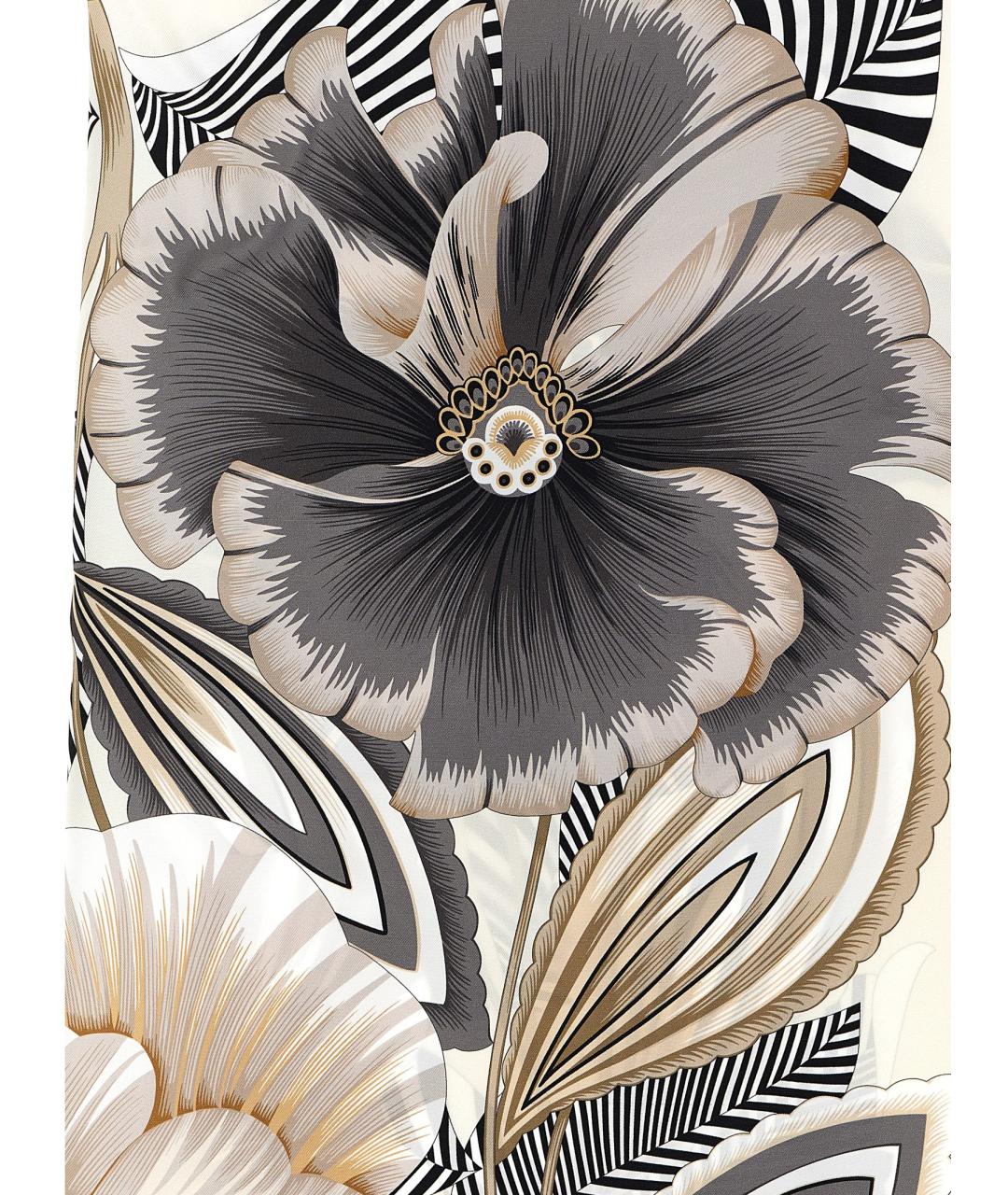 FERRAGAMO Белый шелковый шарф, фото 3