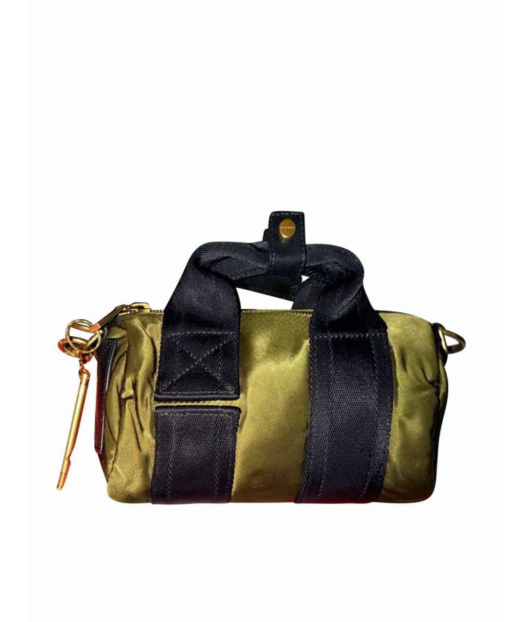 DIESEL Хаки тканевая сумка с короткими ручками, фото 1