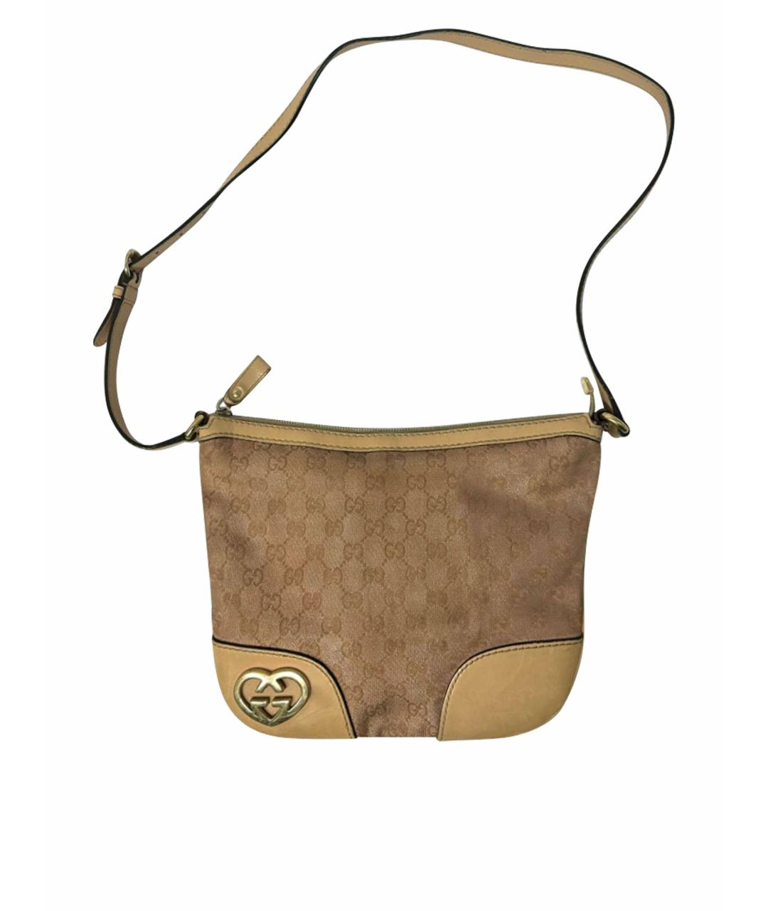 GUCCI Розовая тканевая сумка через плечо, фото 1