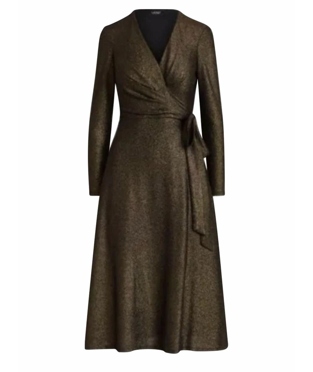 RALPH LAUREN Коричневое полиэстеровое платье, фото 1