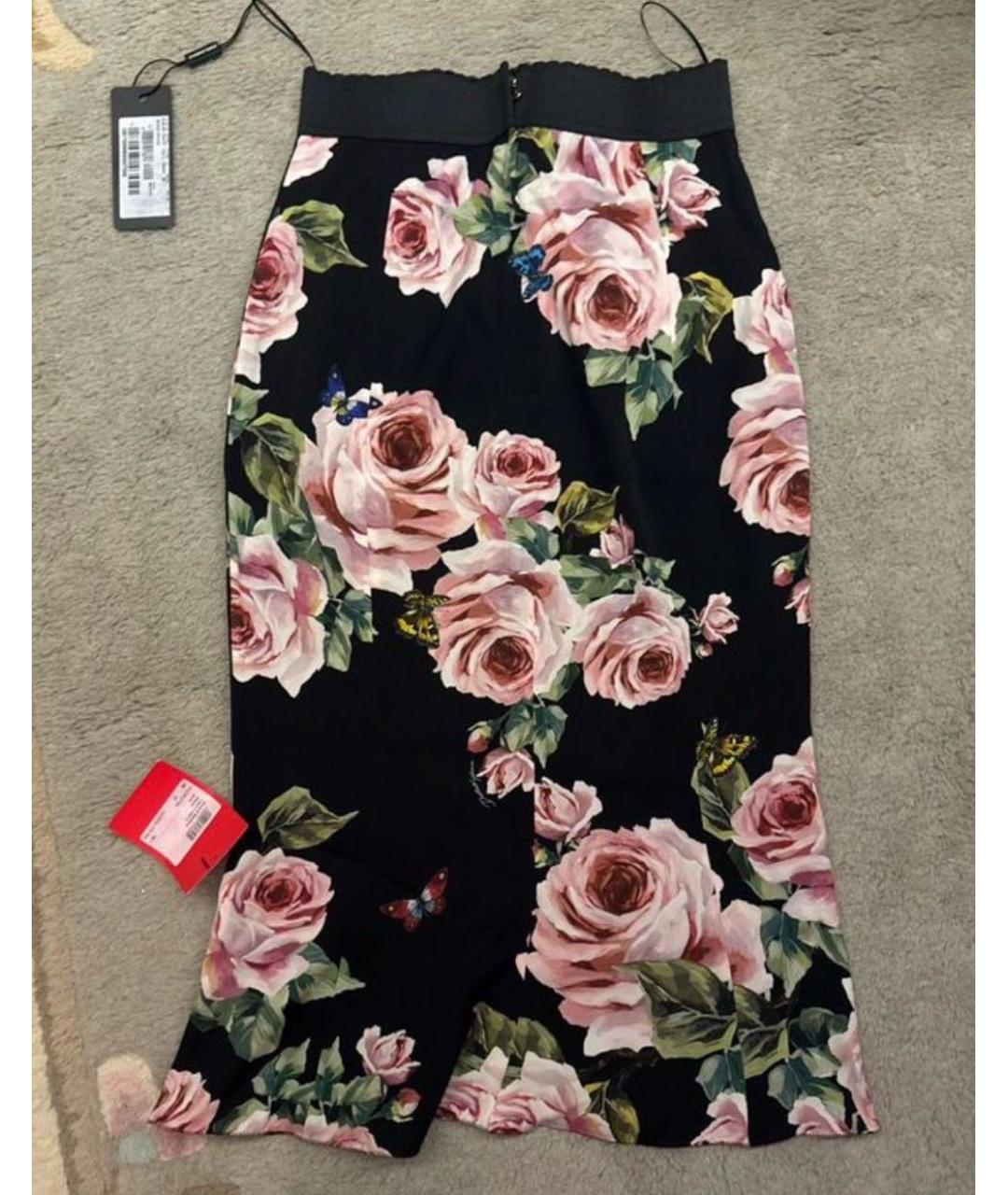 DOLCE&GABBANA Шелковая юбка миди, фото 2