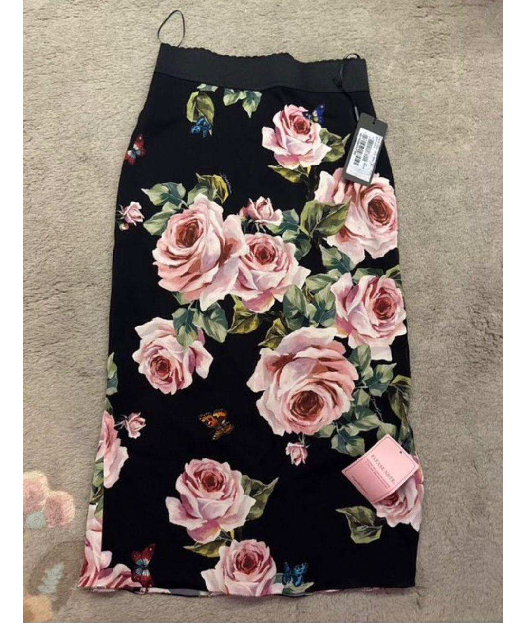 DOLCE&GABBANA Шелковая юбка миди, фото 5