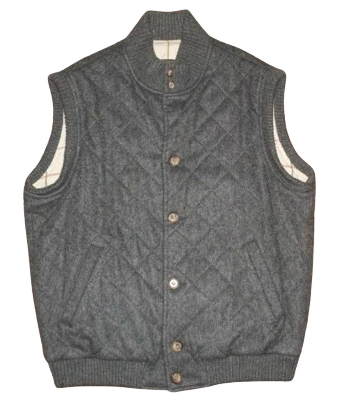 LORO PIANA Серый кашемировый жилет, фото 1