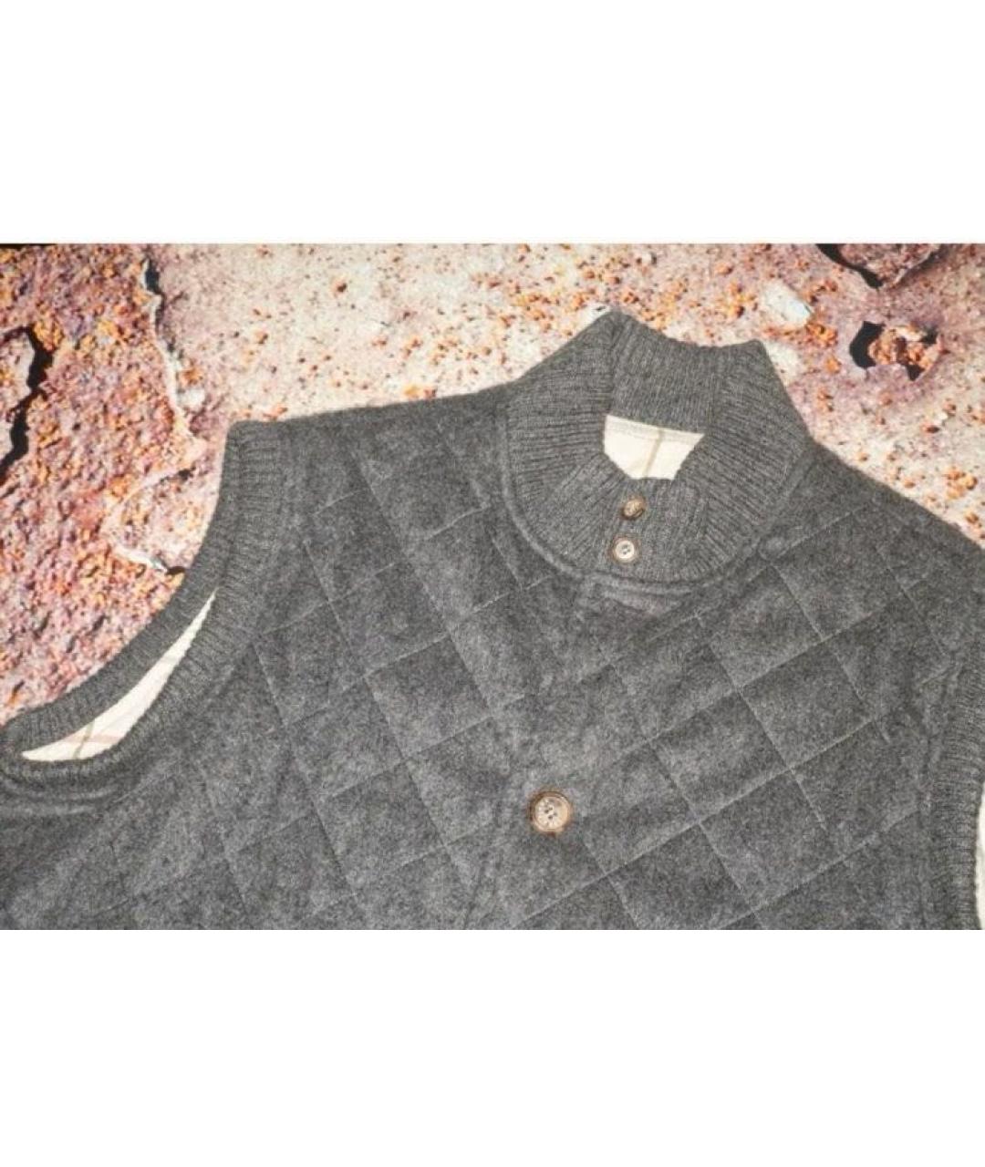 LORO PIANA Серый кашемировый жилет, фото 3