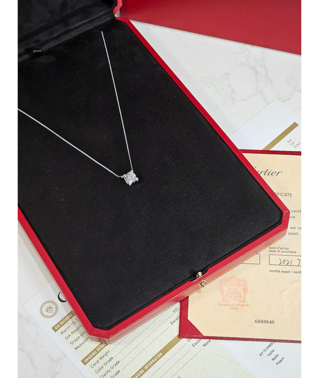 CARTIER Серебряное колье из белого золота, фото 4