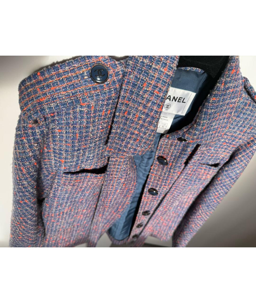 CHANEL Мульти твидовый жакет/пиджак, фото 4