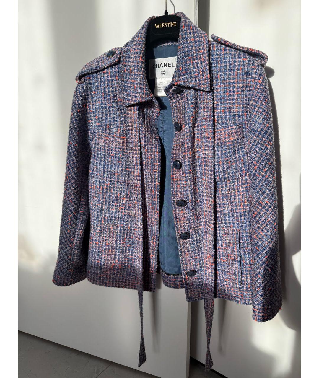 CHANEL Мульти твидовый жакет/пиджак, фото 6