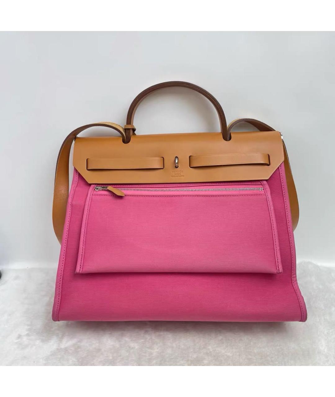 HERMES Розовая сумка с короткими ручками, фото 4