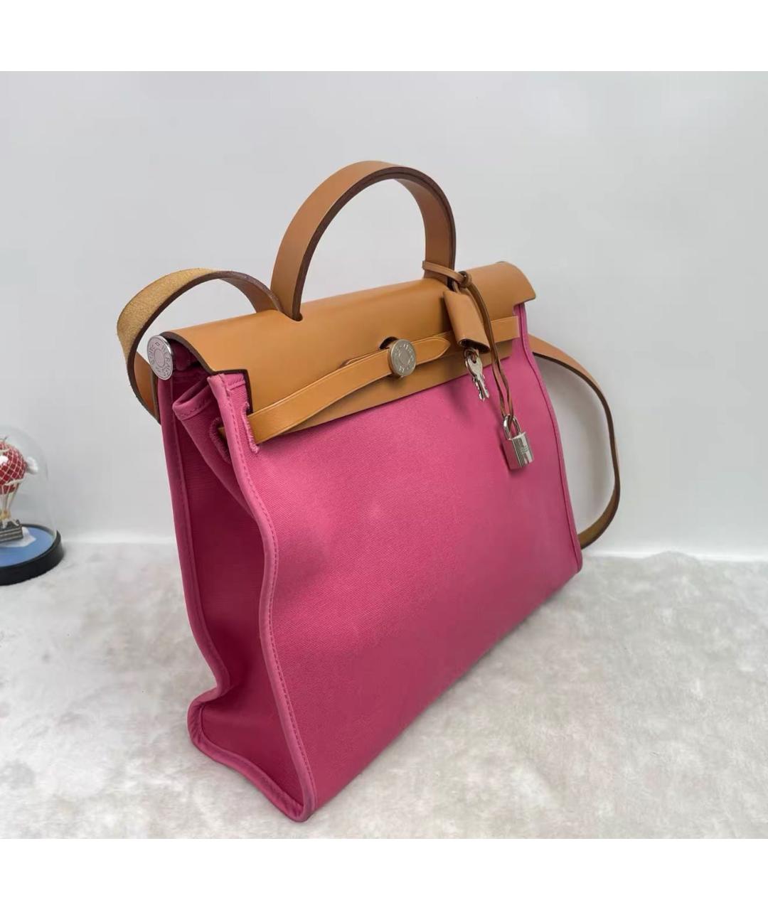 HERMES Розовая сумка с короткими ручками, фото 2