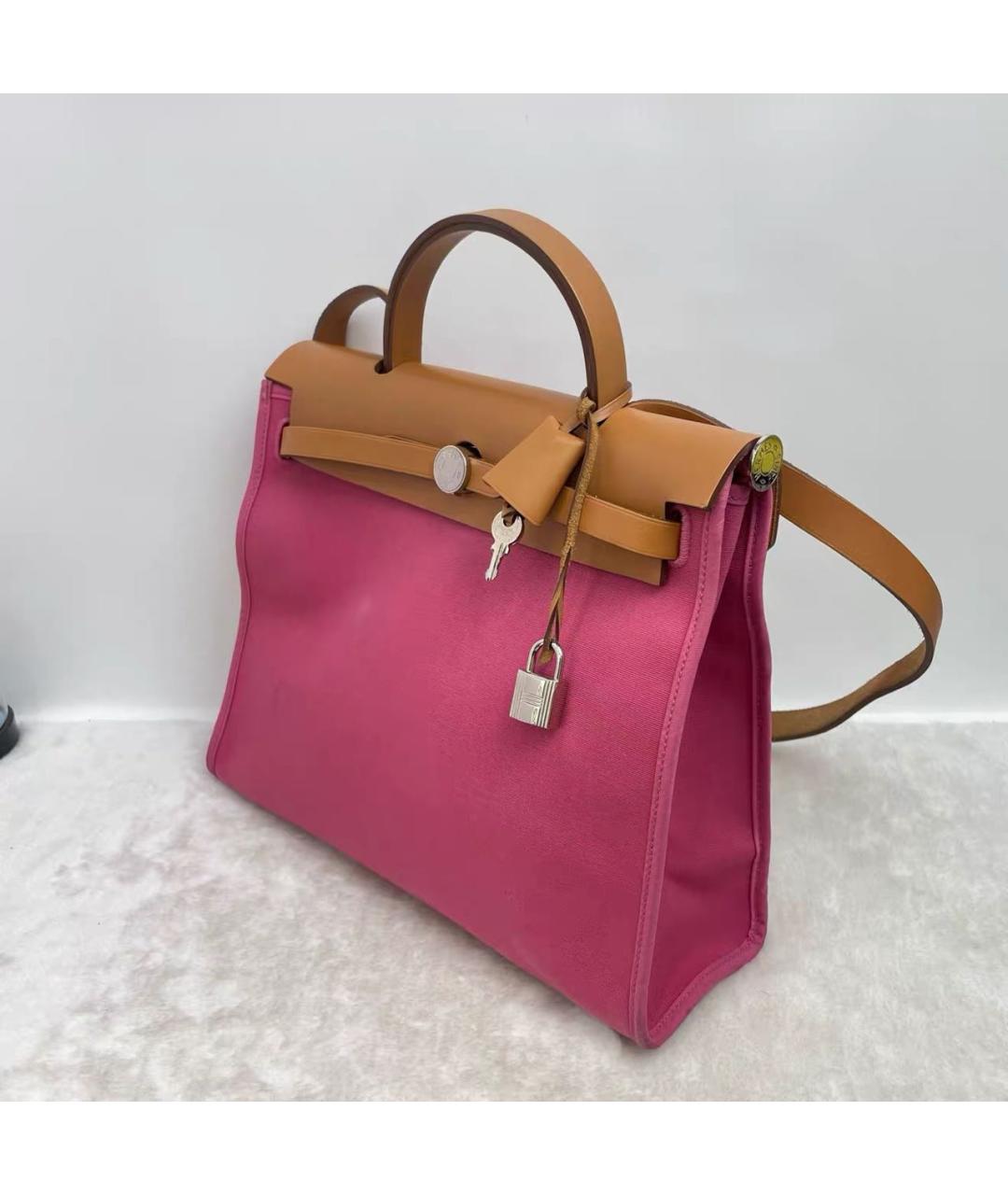 HERMES Розовая сумка с короткими ручками, фото 3