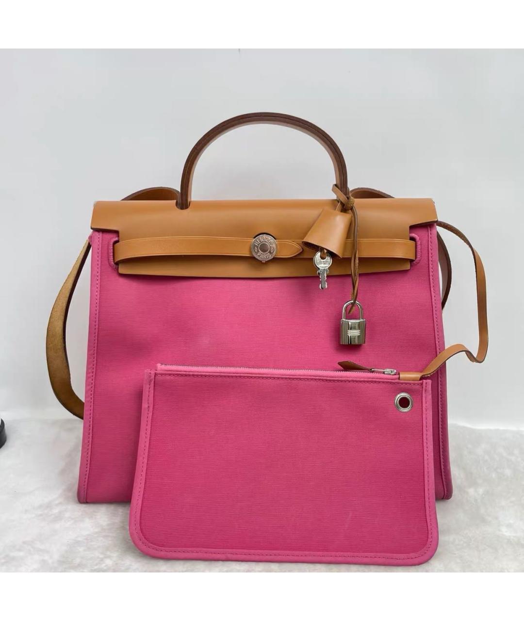 HERMES Розовая сумка с короткими ручками, фото 7