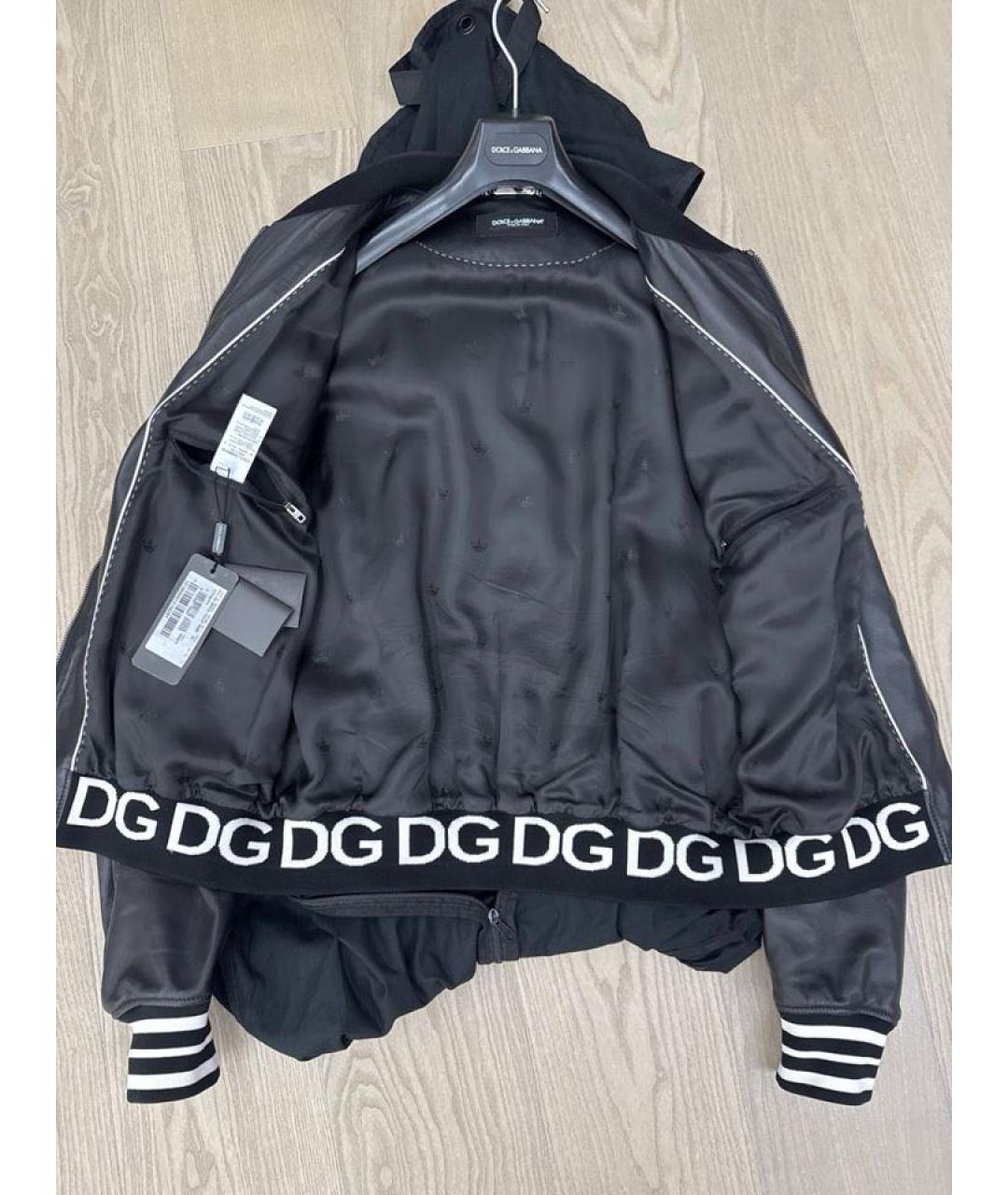 DOLCE&GABBANA Черная кожаная куртка, фото 7