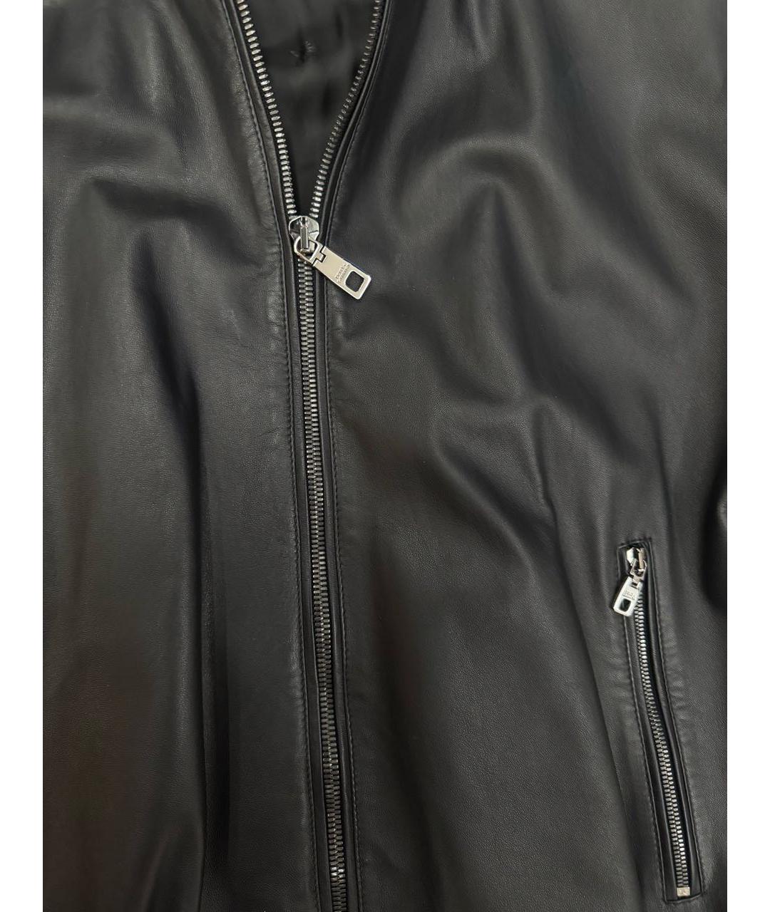 DOLCE&GABBANA Черная кожаная куртка, фото 4