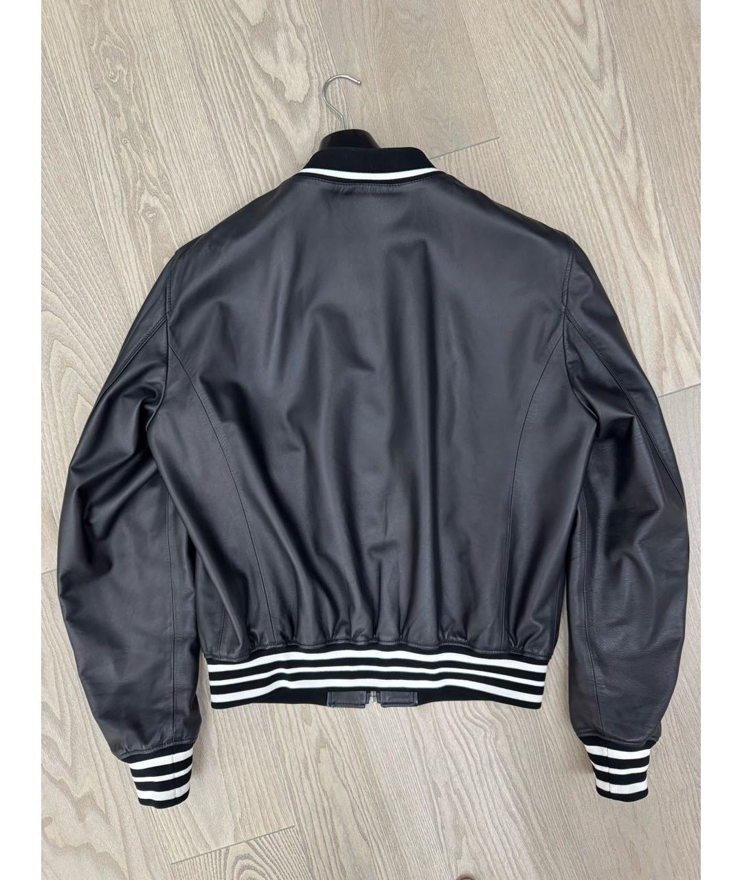 DOLCE&GABBANA Черная кожаная куртка, фото 2