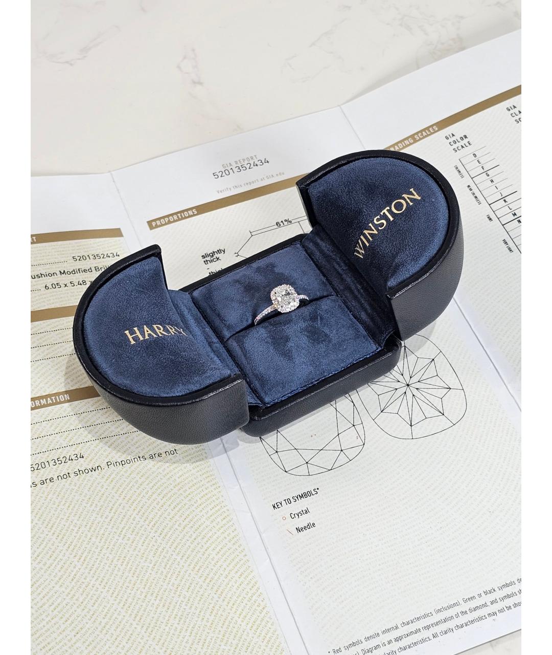 Harry Winston Серебряное платиновое кольцо, фото 2