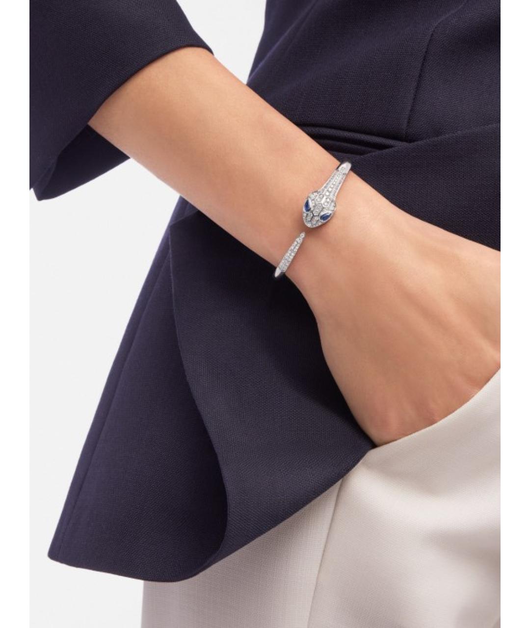 BVLGARI Серебрянный браслет из белого золота, фото 5