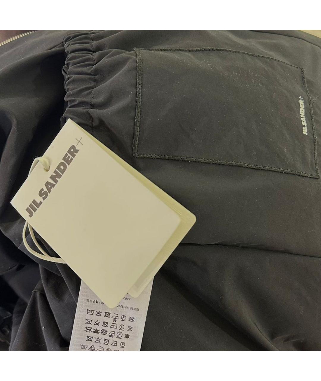 JIL SANDER Черный полиэстеровый пуховик, фото 4