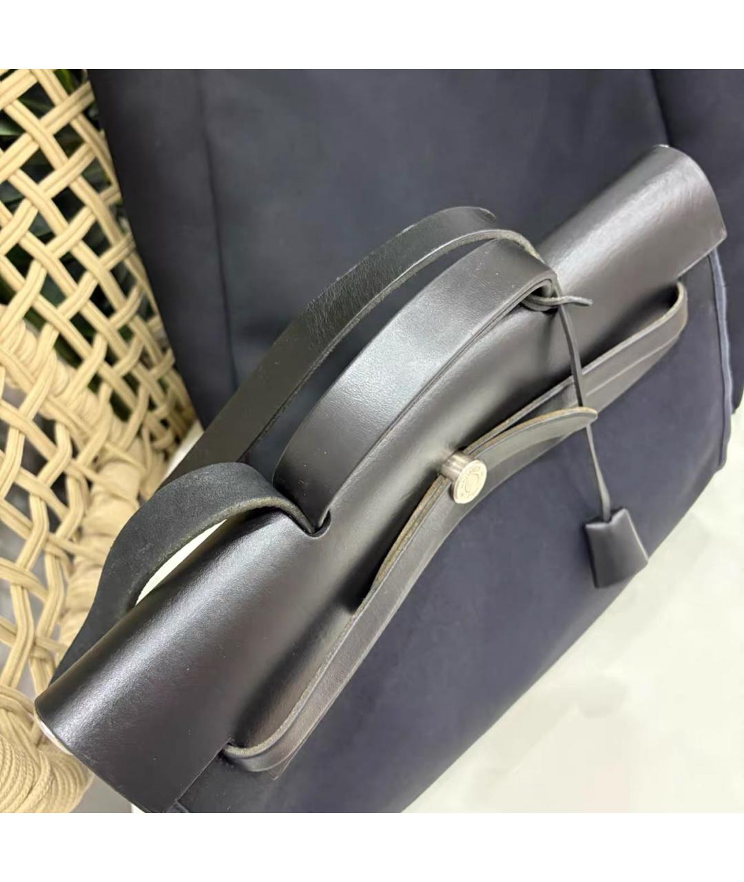 HERMES Черная сумка с короткими ручками, фото 3